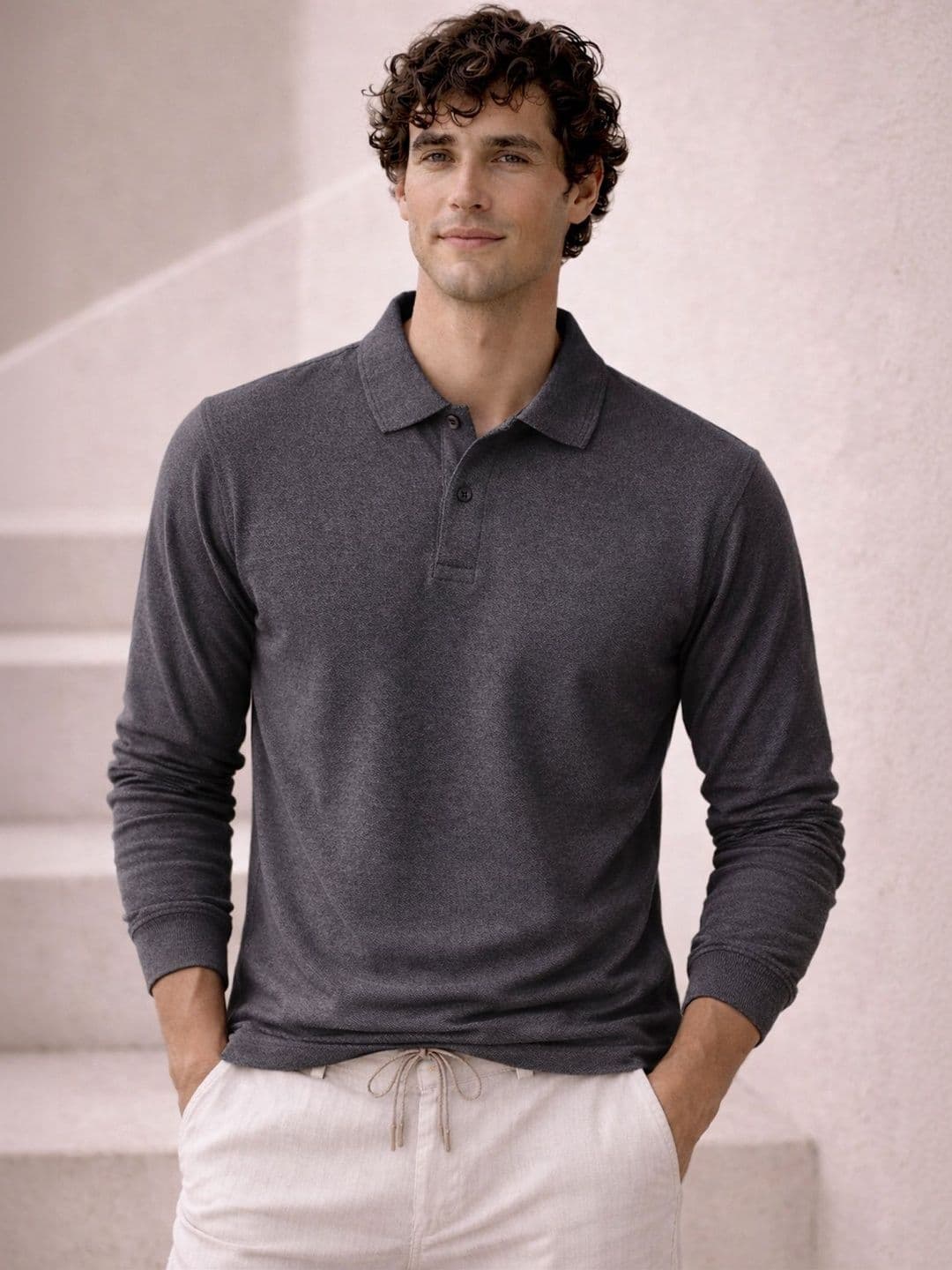 The Roadster Lifestyle Co Cotton Polo Collar T-Shirt - view 1