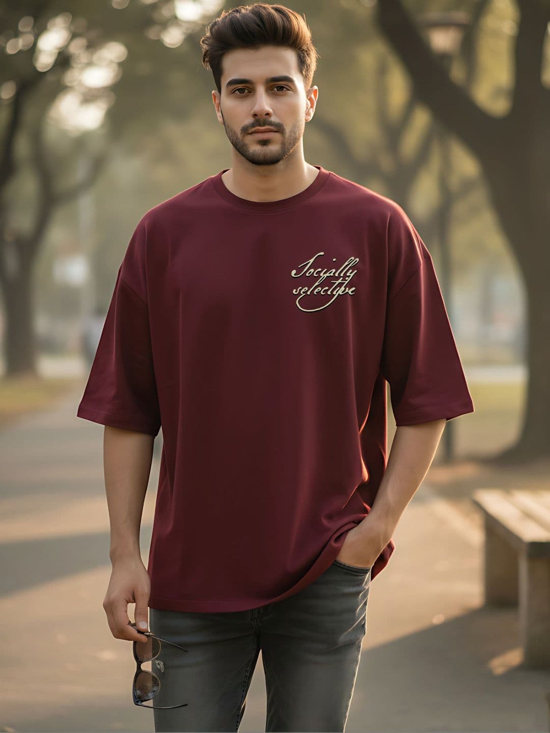 Kook N Keech Men Typography Printed Drop-Shoulder Sleeves T-shirt - view 1