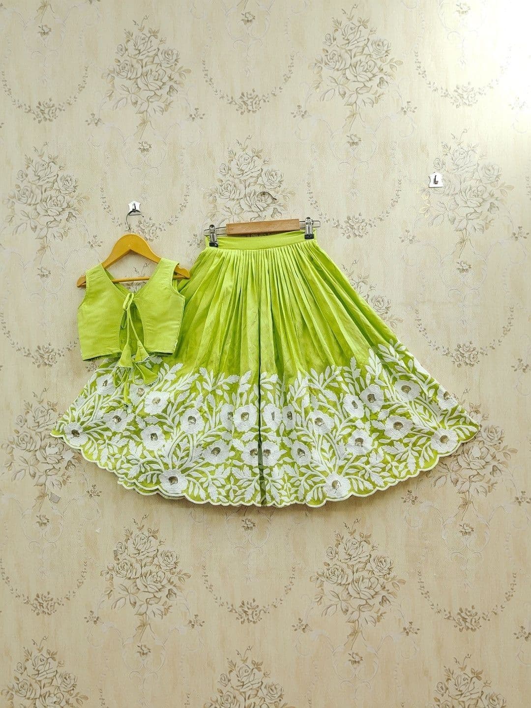 Helene Girls Embellished Thread Work Ready to Wear Lehenga & - view 1