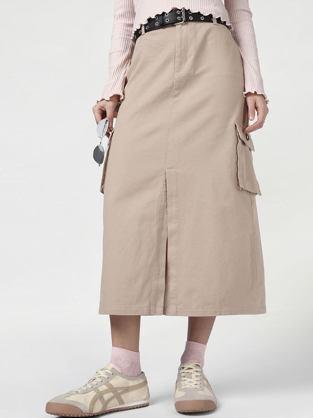 Bewakoof Women's Beige Cargo Skirts - view 1