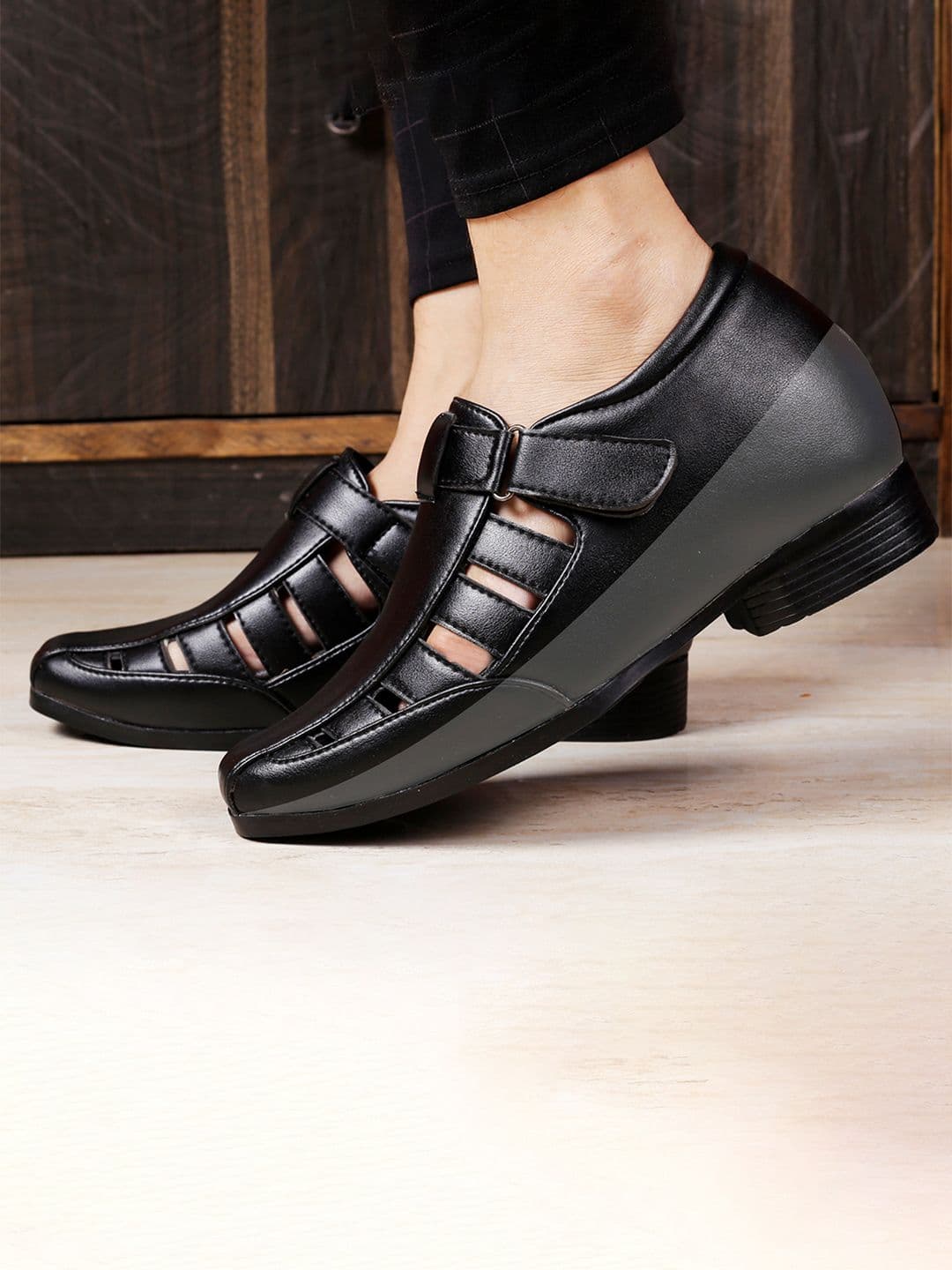 Bxxy Men 3 Inch Hidden Elevator Height Increasing Formal Shoe-Style Sandals - view 1