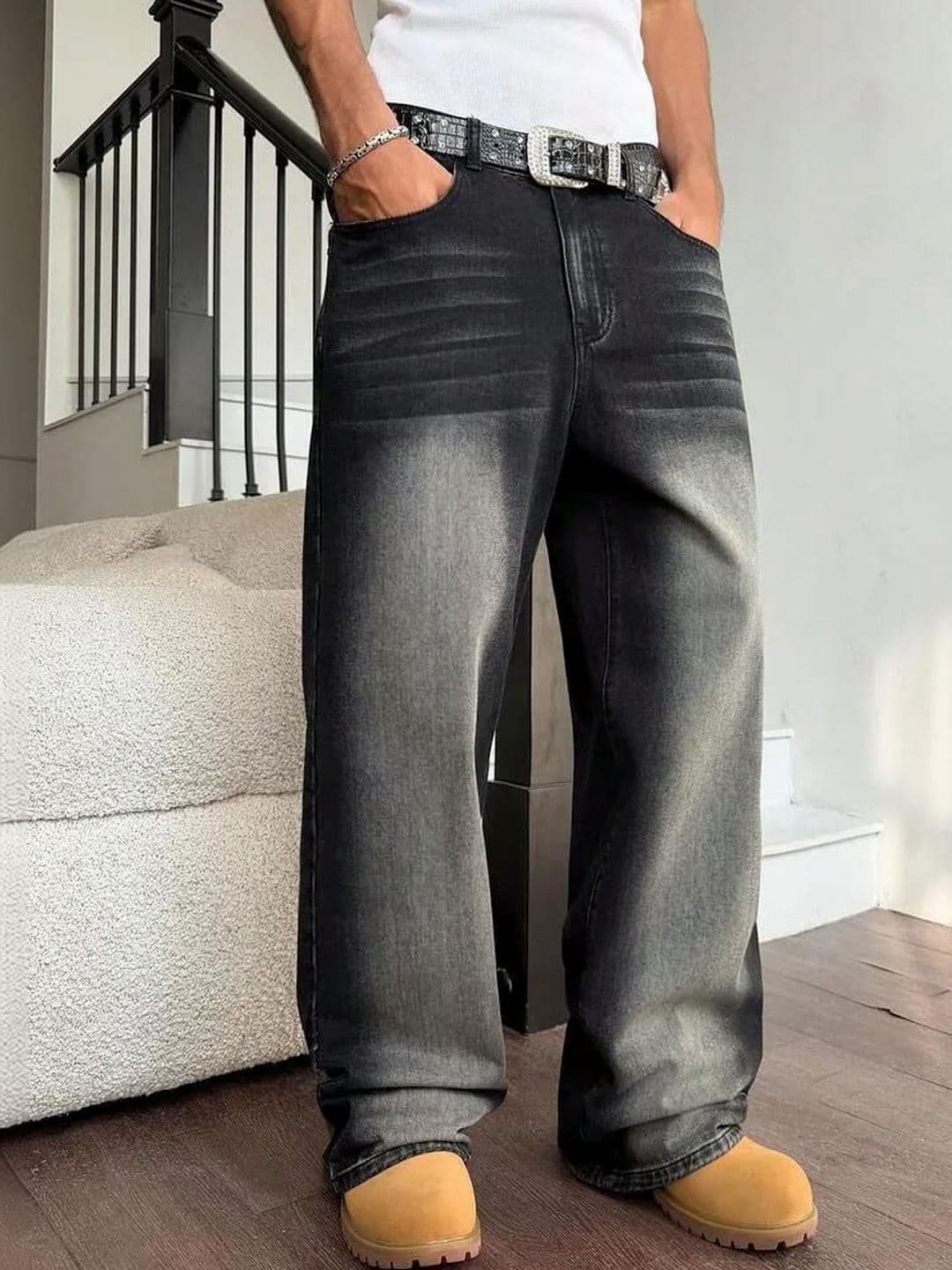 Kotty Men Relaxed Fit Low-Rise Heavy Fade Jeans - view 1