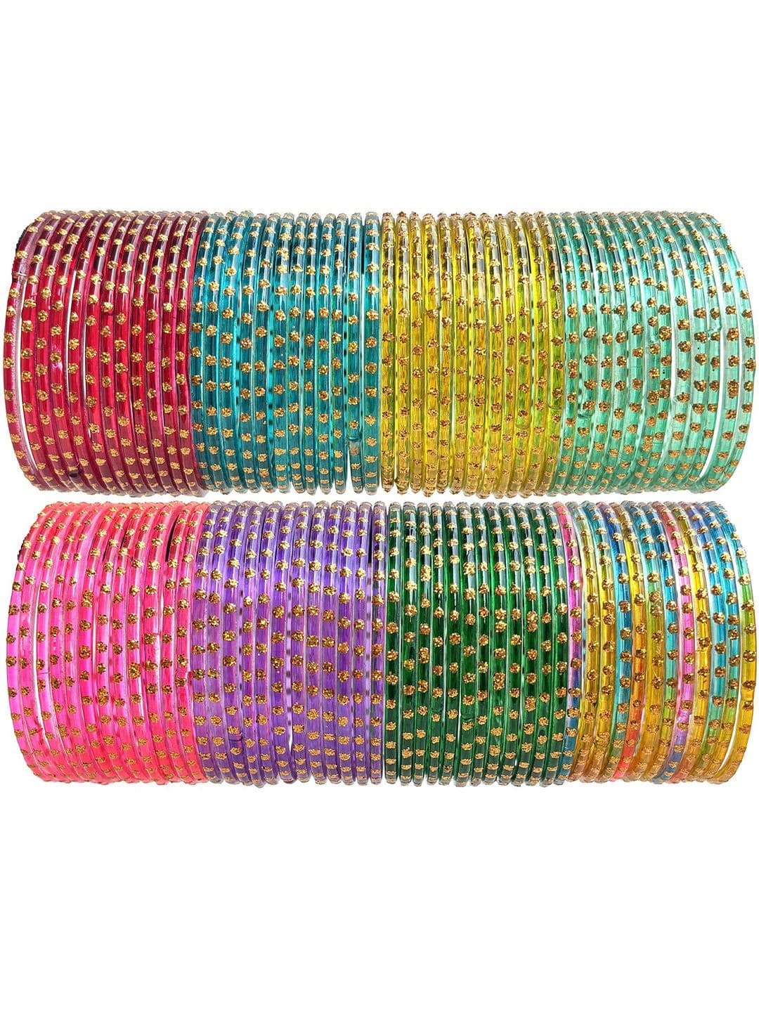 HAND KKRAFTS Set Of 8 Stone Studded Bangle - view 1