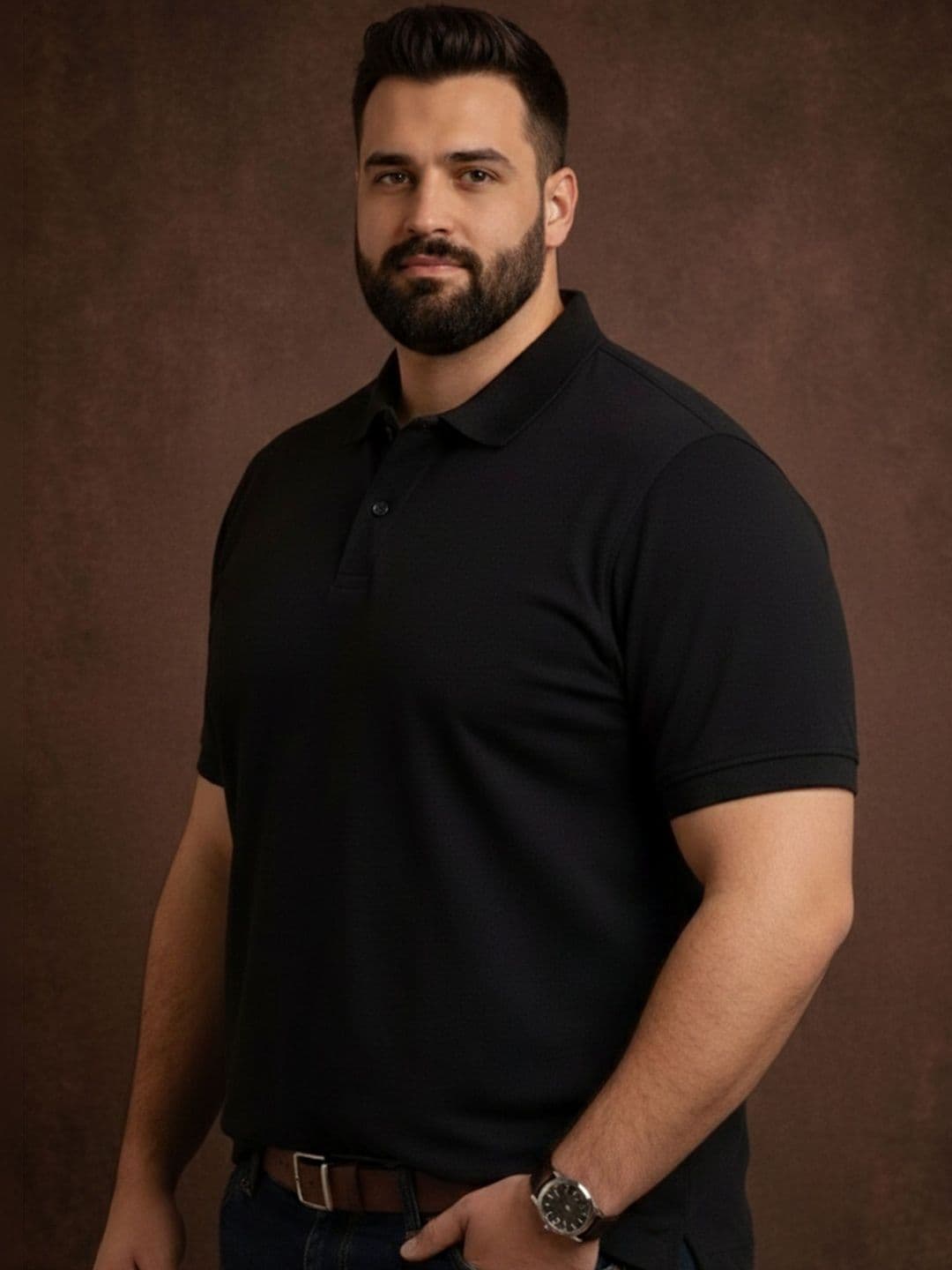 The Roadster Lifestyle Co Polo Collar Oversized Tshirts - view 1