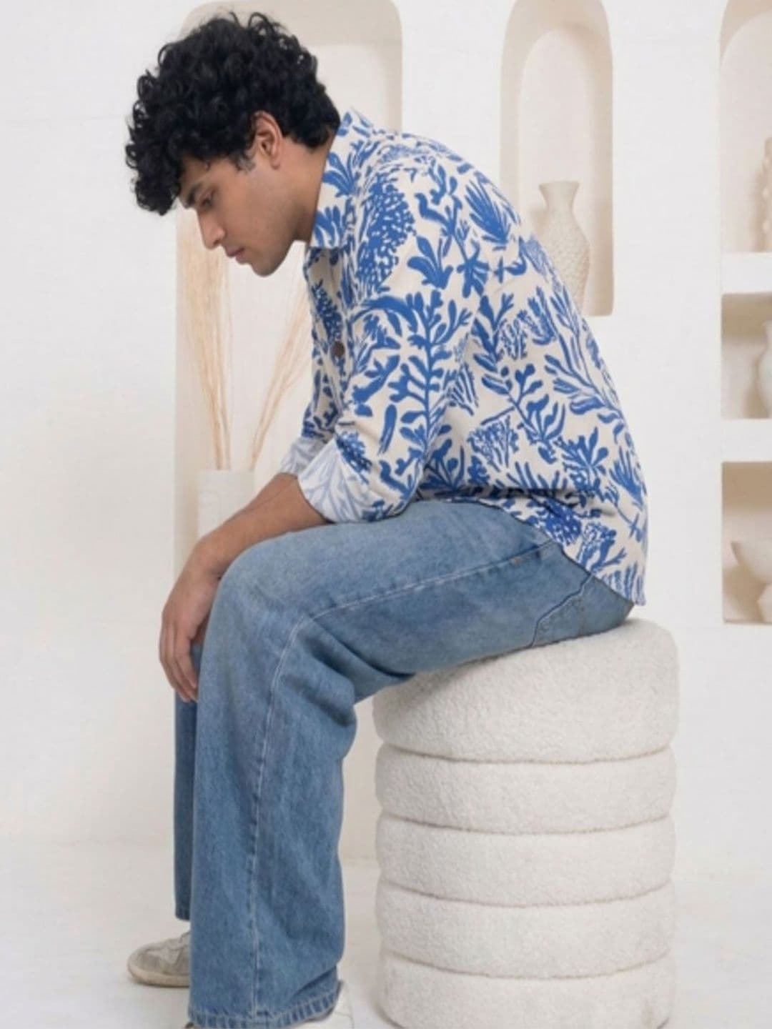 House of Riha Men Floral Woven Jacket - view 1