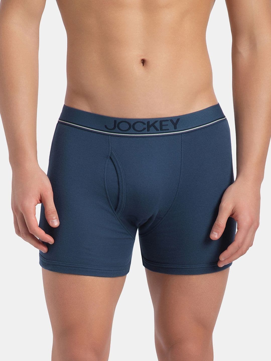 Jockey Super Combed Cotton Rib Boxer Brief with Ultrasoft and Durable Waistband-8009