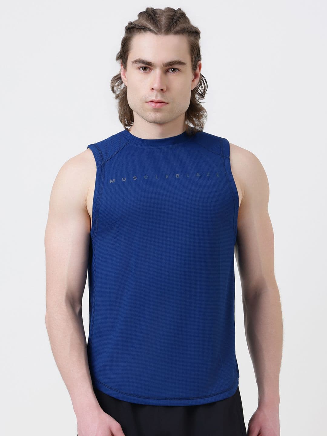MuscleBlaze Unisex Brand Logo Printed Round Neck Compression T-shirt