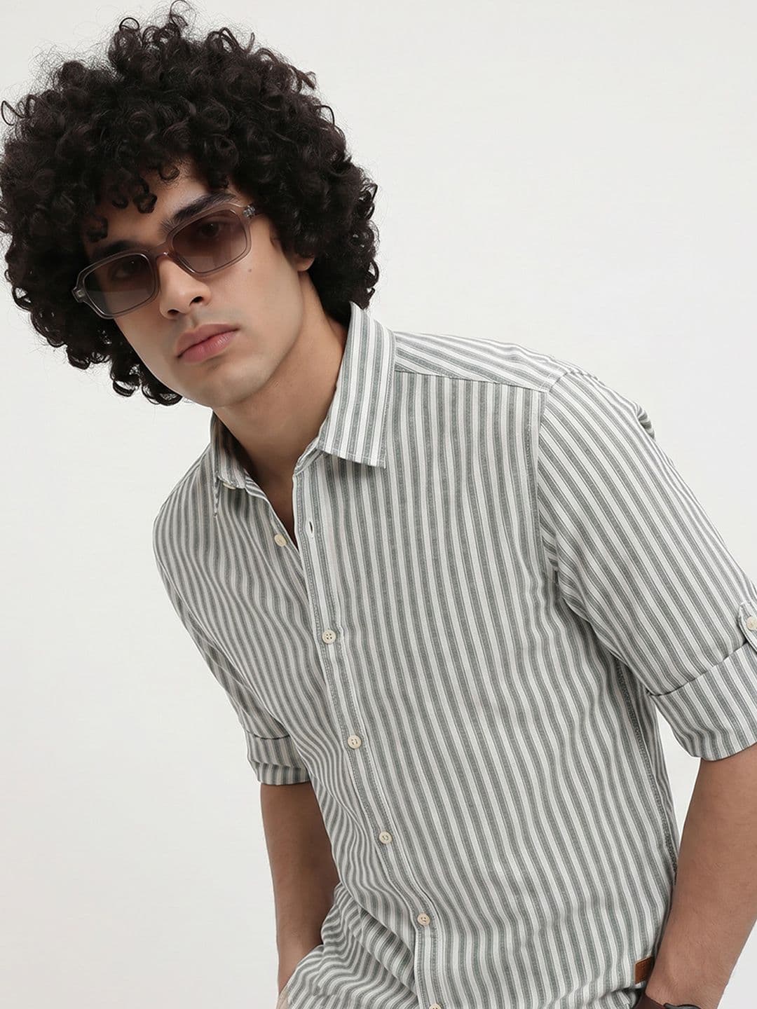 Roadster Life Co. Soft Touch Striped Casual Shirt - view 1