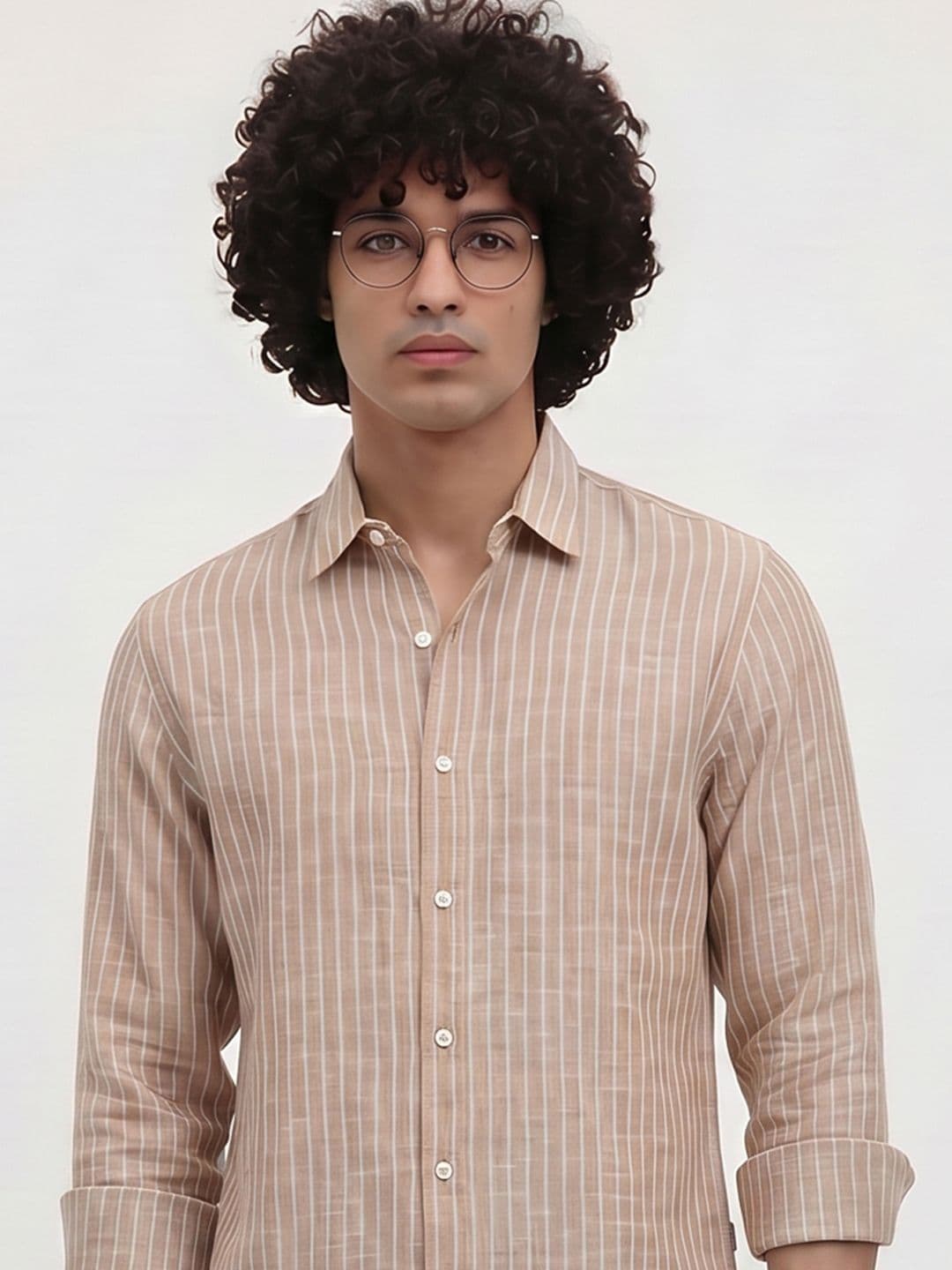 Roadster Life Co.Cotton Linen Striped Shirt - view 1