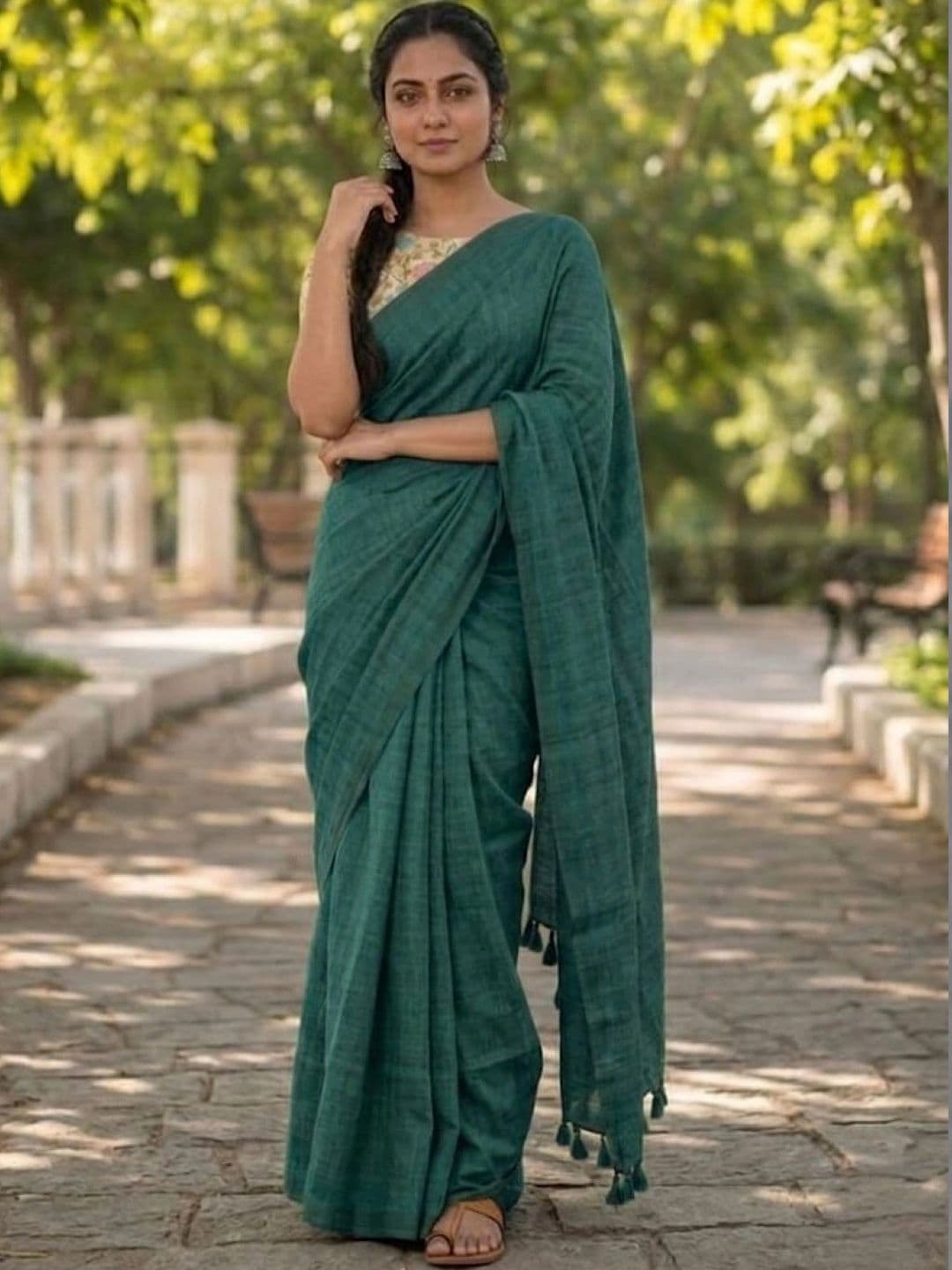 DEVATVAM Pure Cotton Saree - view 1