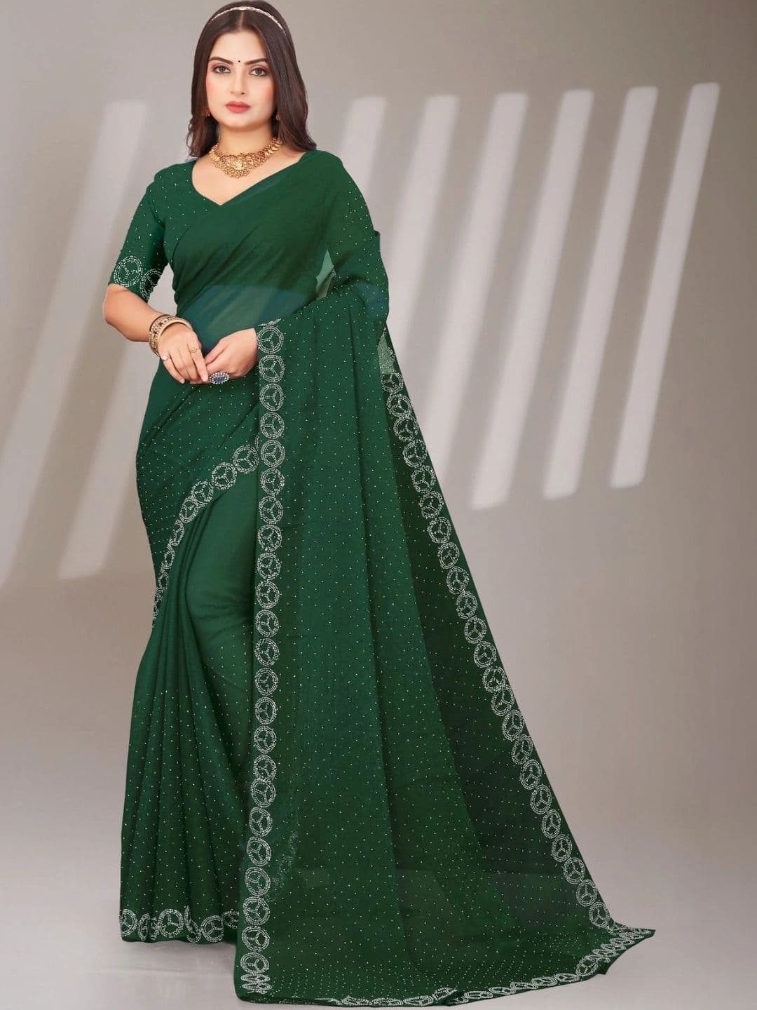 Fashion Mantra Poly Chiffon Saree - view 1