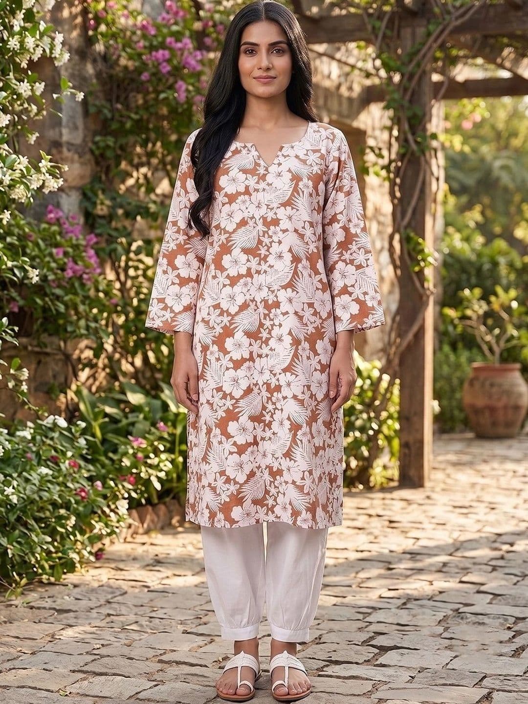 KALINI Women Floral Printed Floral Kurta - view 1
