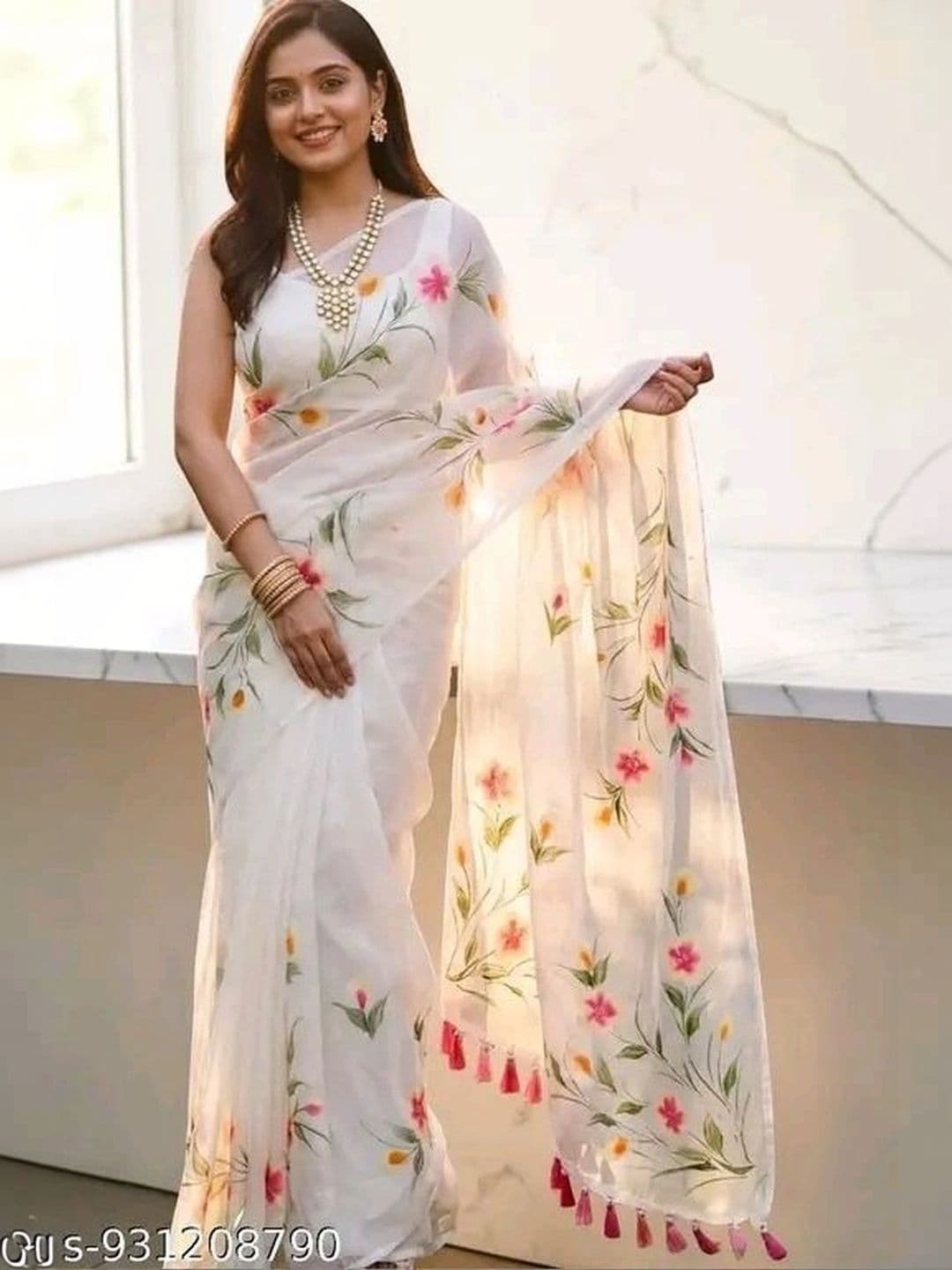 Textile Mantra Linen Blend Saree - view 1