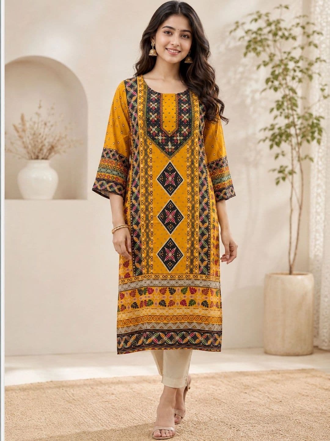 Anouk Women Ethnic Motifs Printed Indie Prints Kurta - view 1