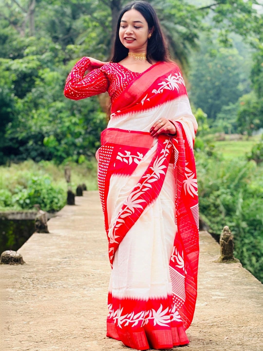 Mitera Kalamkari Pure Cotton Saree - view 1