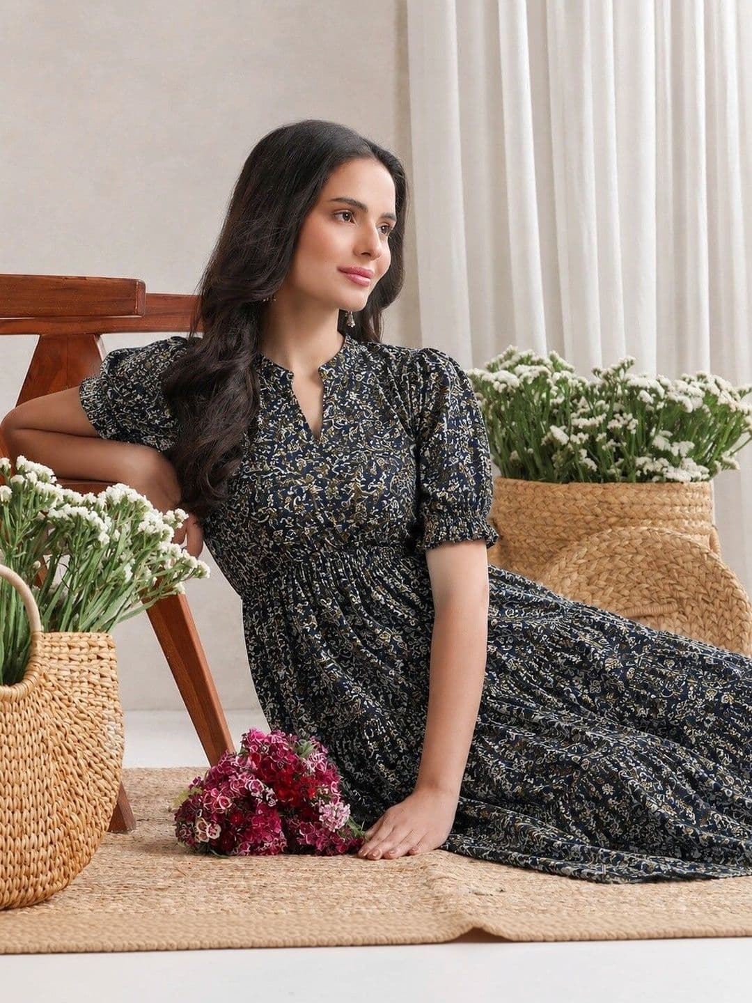 PRESHA Women Floral Printed Floral Anarkali Kurta - view 1