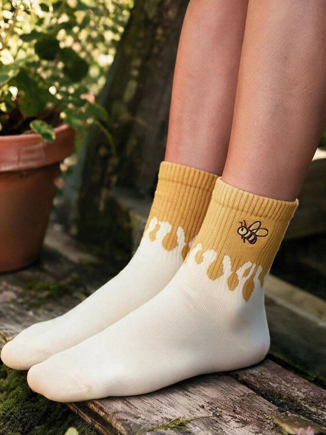 The Souled Store Unisex Cotton Blend Patterned Above Ankle Socks - view 1
