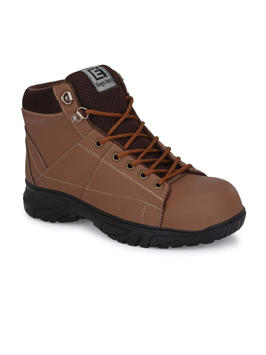 Eego Italy Men Brown Leather Trekking Shoes - view 1