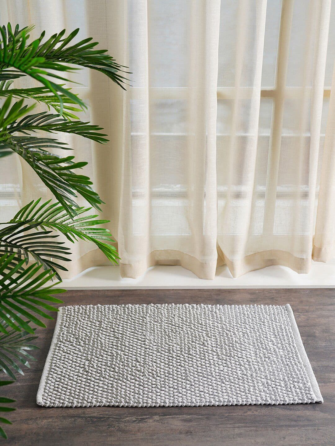 Pure Home and Living Blue Cotton Bath Rug - view 1