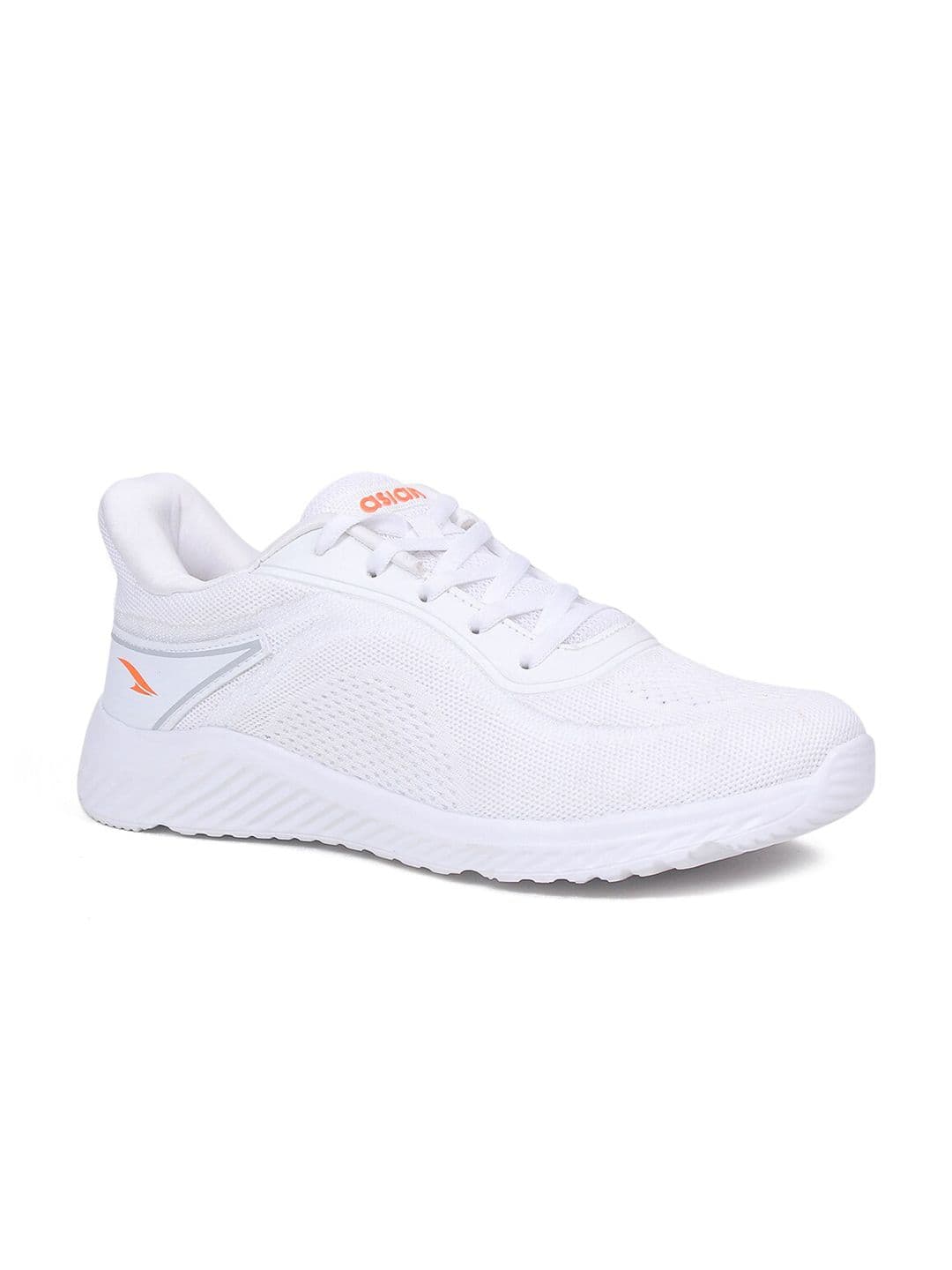 ASIAN Men White Mesh Running Non-Marking Memory Foam Shoes - view 1