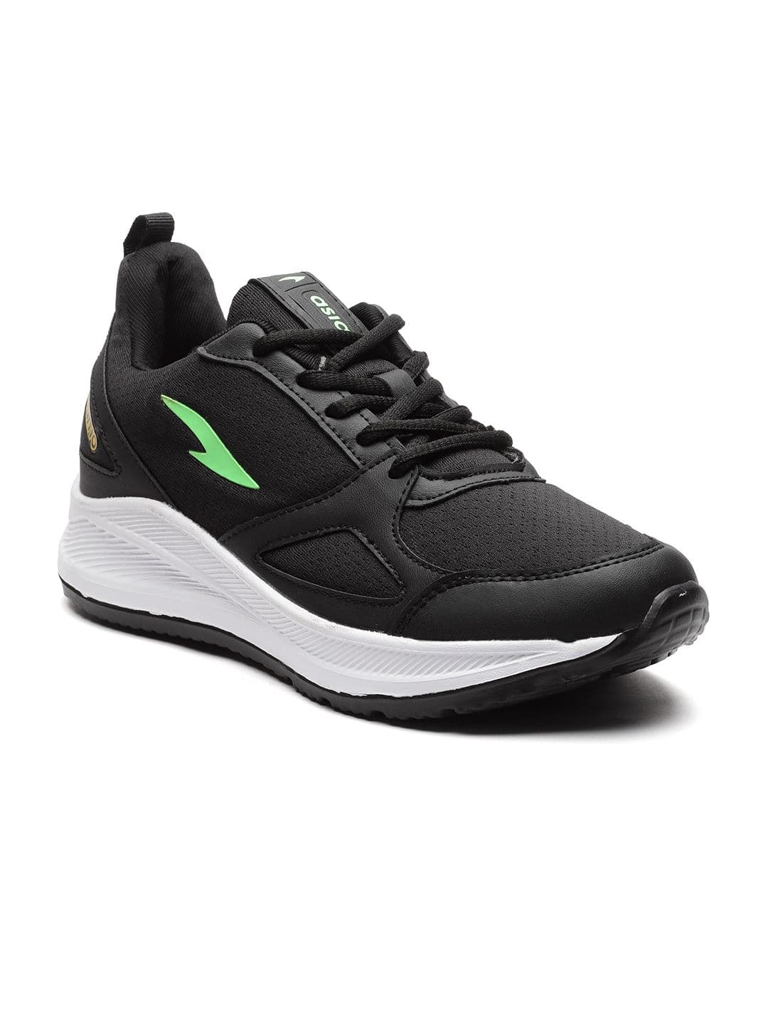 ASIAN Men Black Mesh Sports Running Non-Marking Shoes - view 1