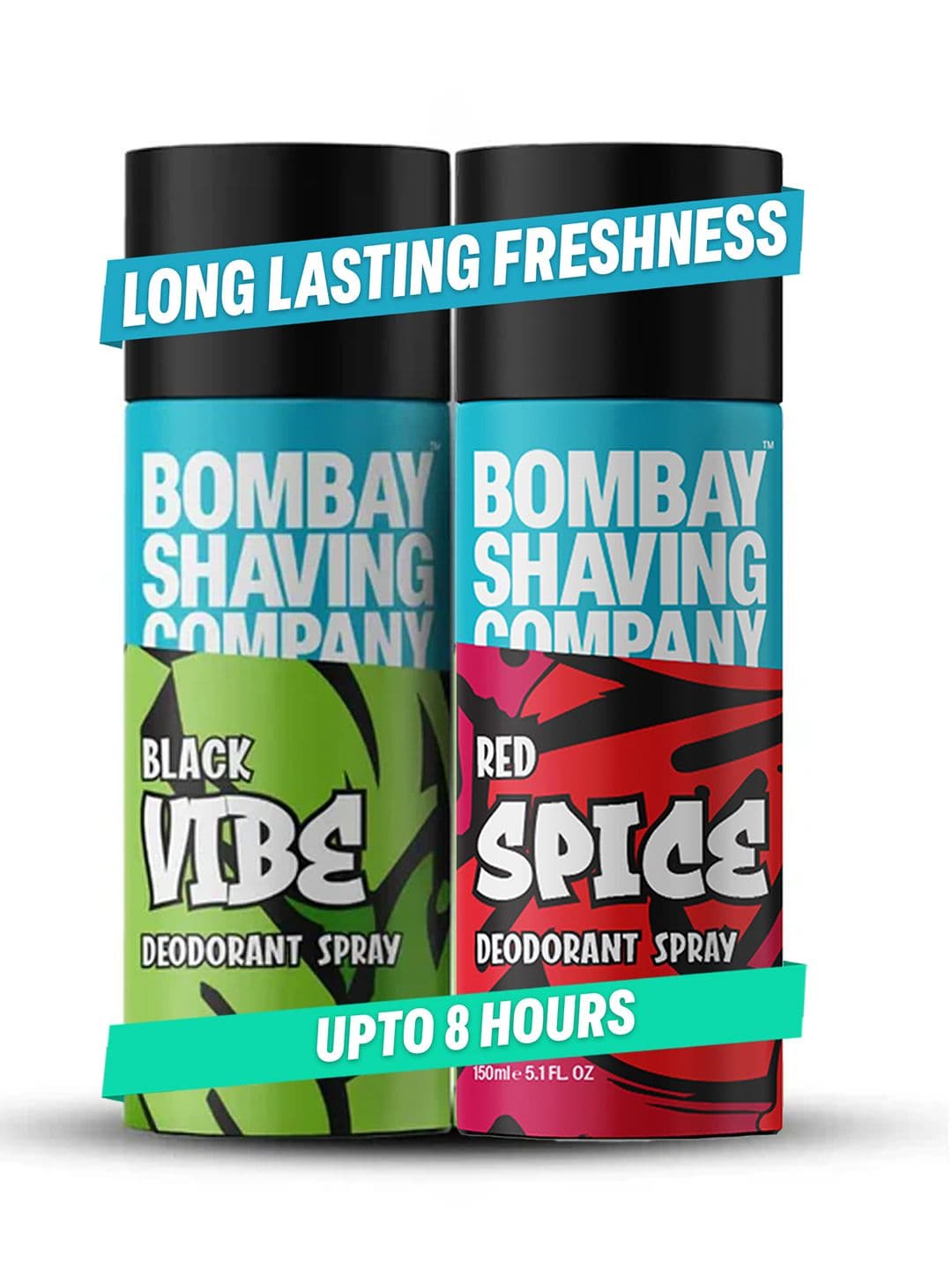 Bombay Shaving Company Men Set of Red Spice & Black Vibe Deodorant Spray - 150 ml each - view 1