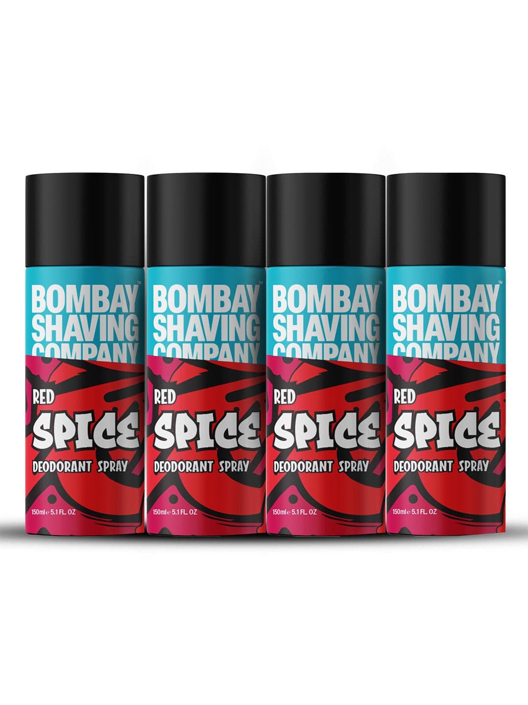 Bombay Shaving Company Men Set of 4 Red Spice Odour Control Deodorant Spray - 150 ml each - view 1