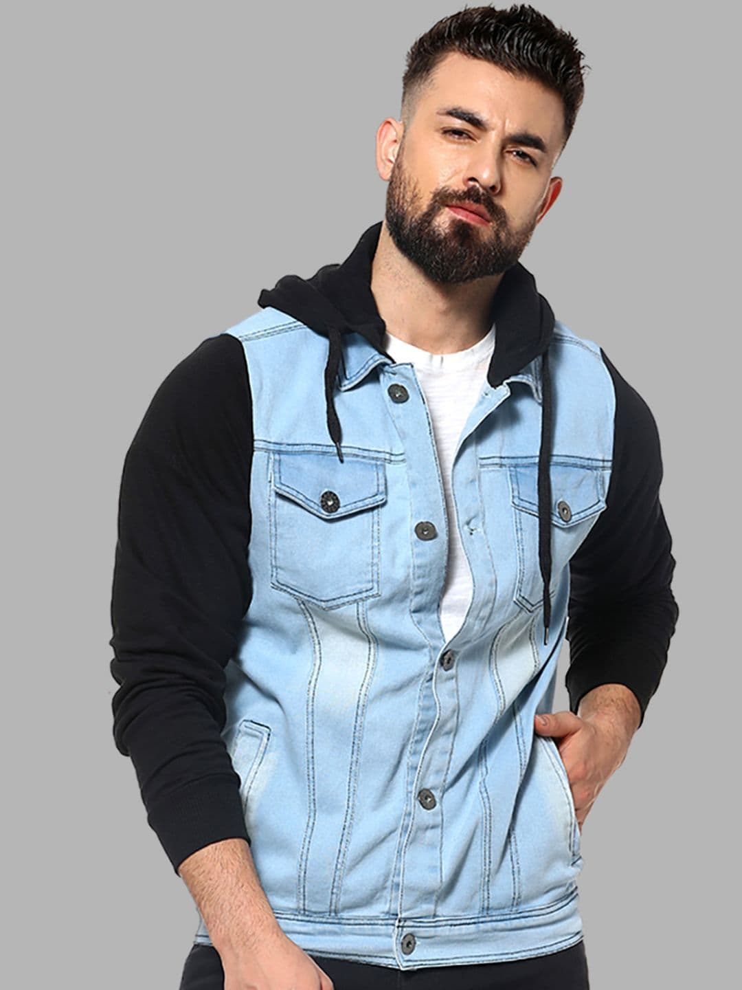 CAHOOT Men Blue Outdoor Denim Jacket - view 1