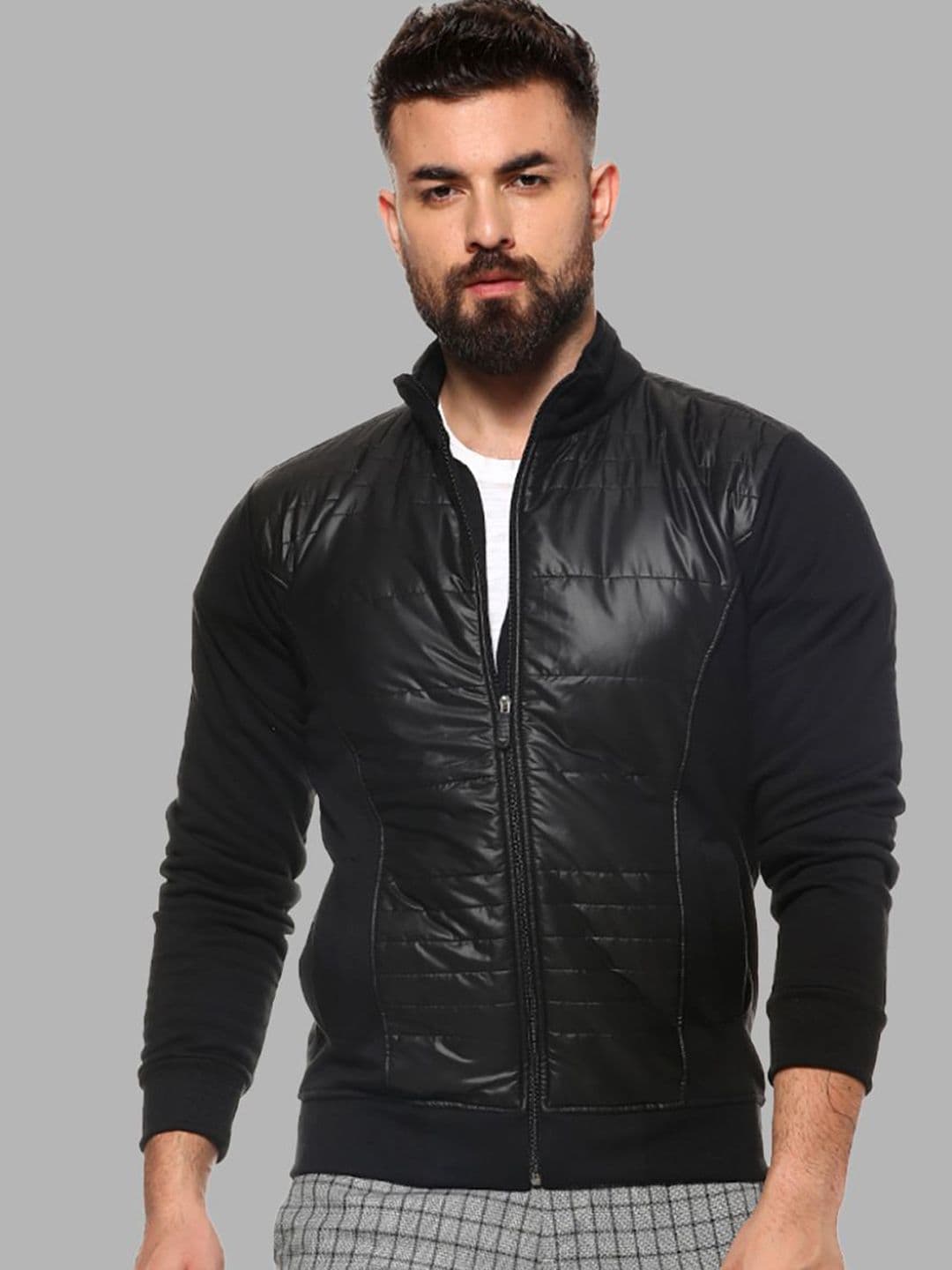 CAHOOT Men Black Windcheater Outdoor Open Front Jacket - view 1