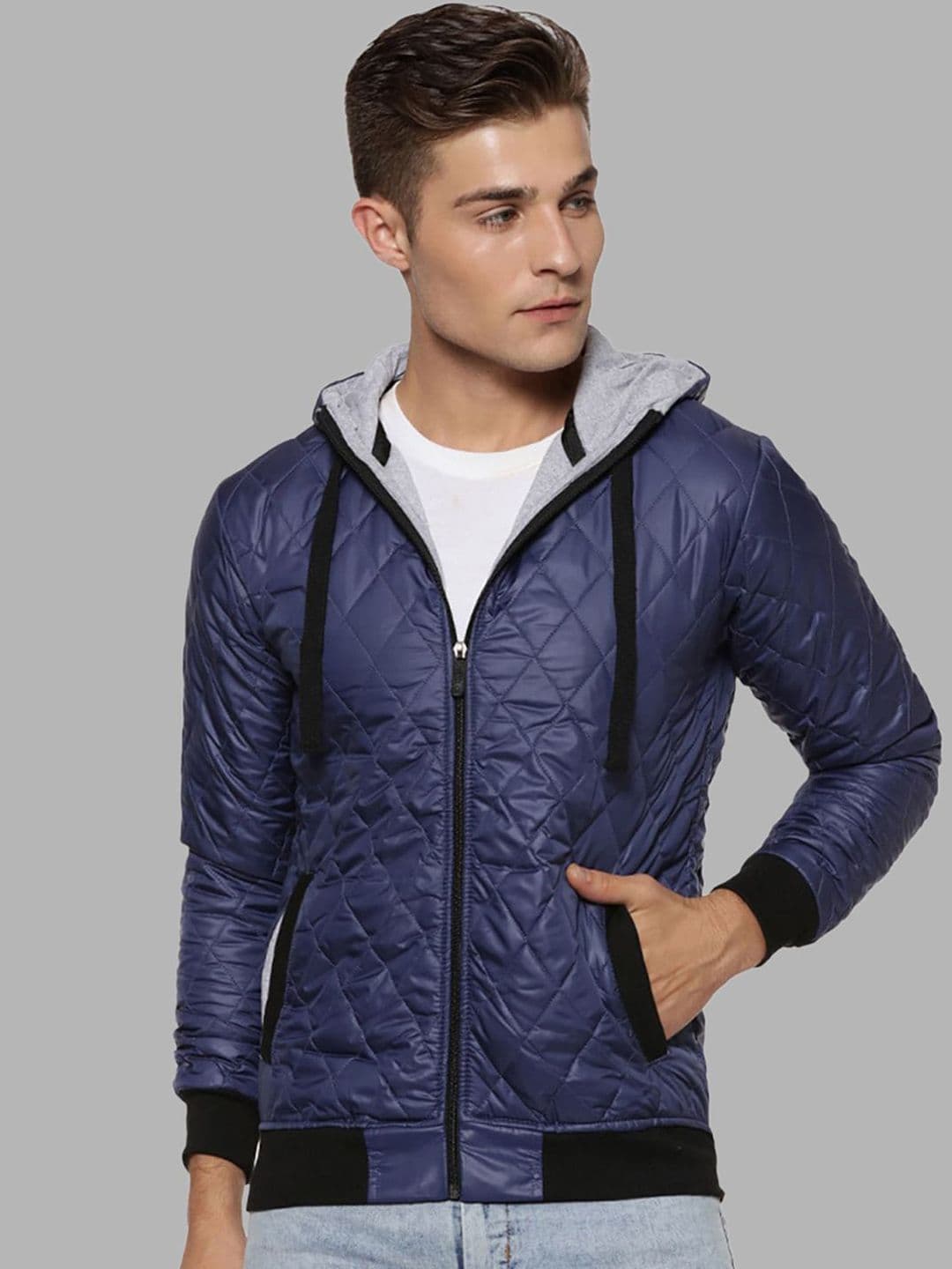 CAHOOT Men Blue Black Windcheater Outdoor Quilted Jacket - view 1