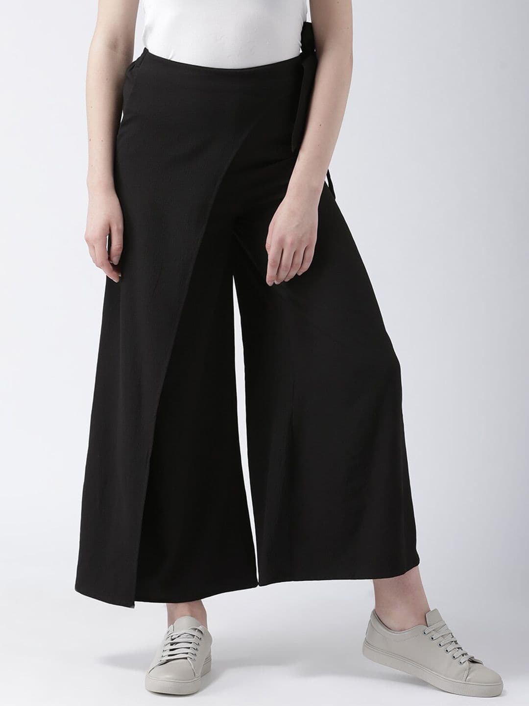 DODO & MOA Women Black Solid Palazzos - view 1