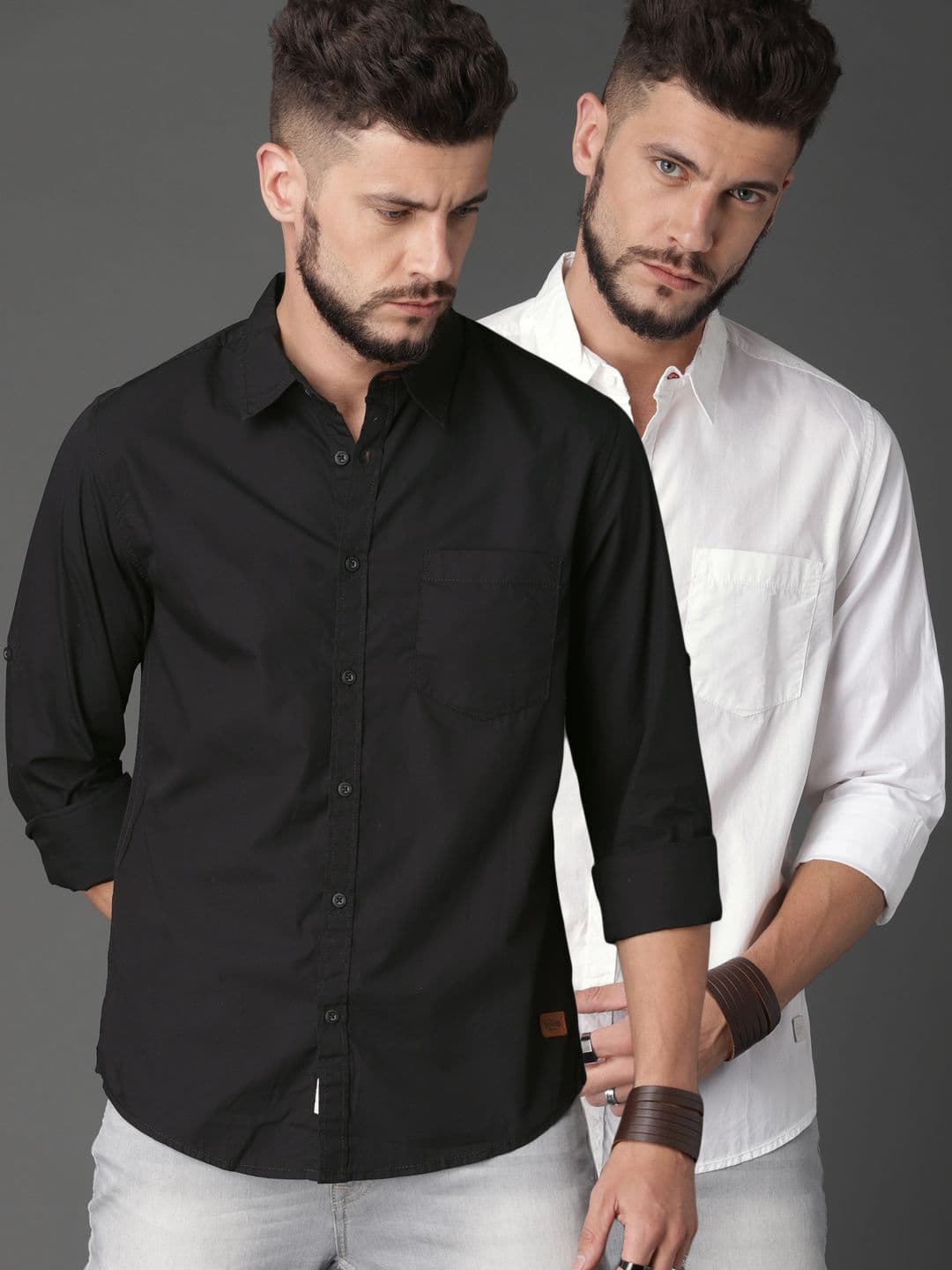Roadster Men Pack Of 2 Shirts
