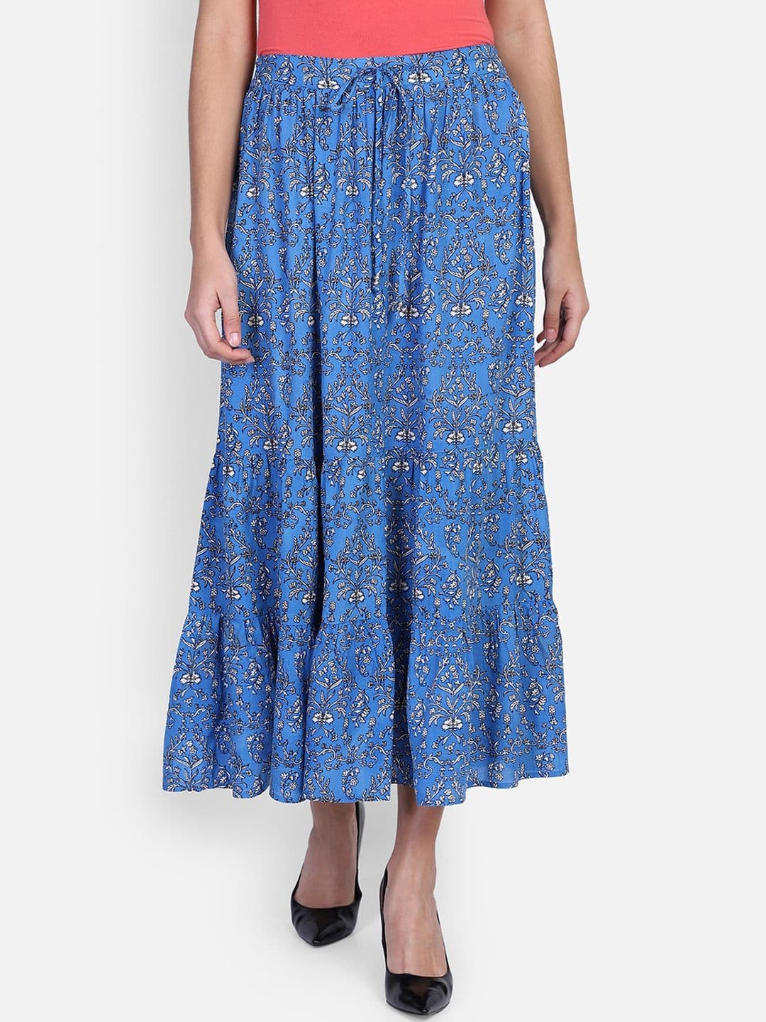 Aditi Wasan Women Blue Printed Skirts - view 1