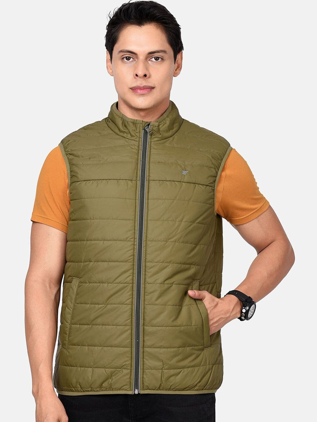 t-base Men Olive Green Insulator Puffer Jacket - view 1