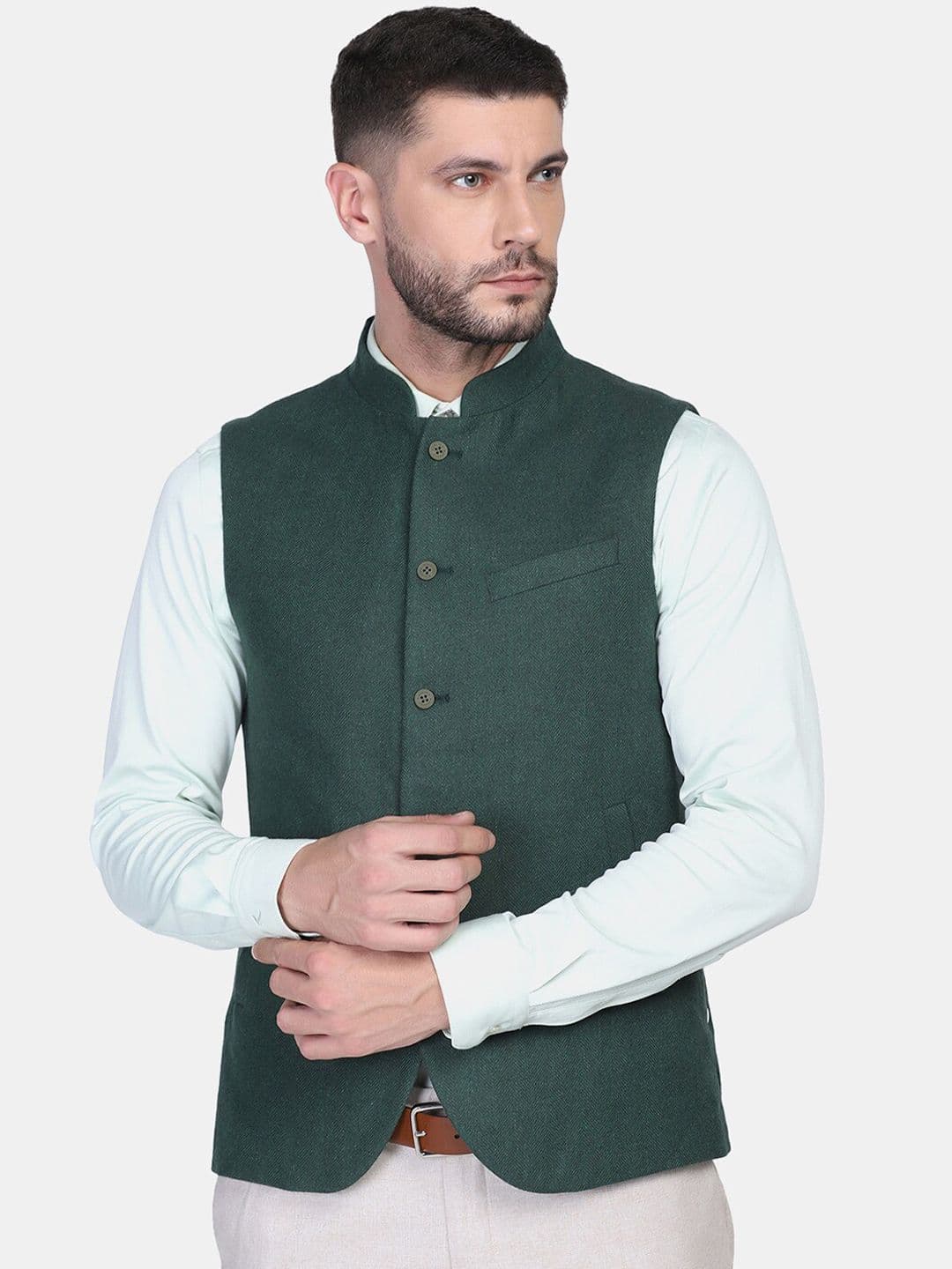 Blackberrys Men Solid Nehru Jacket - view 1