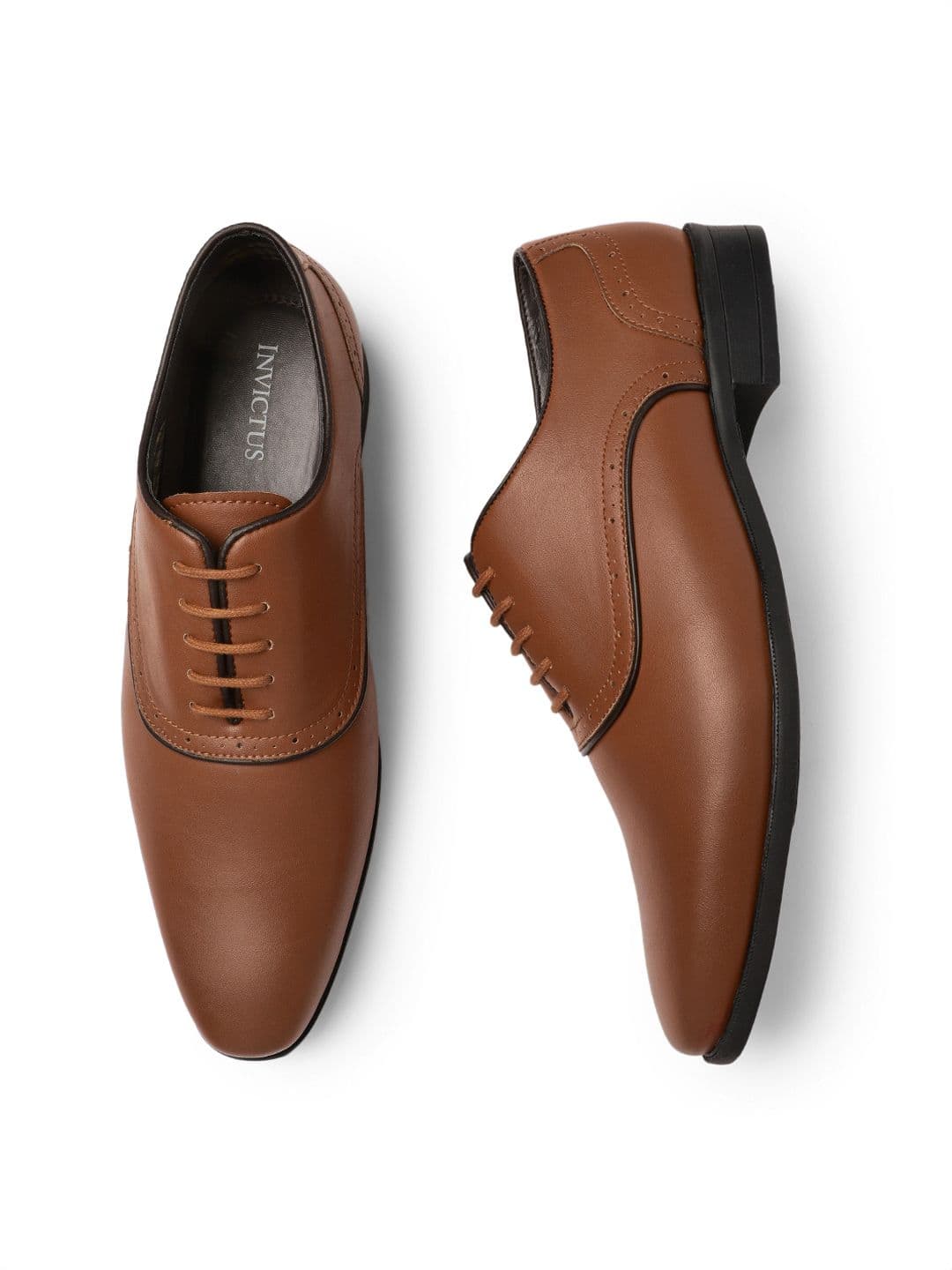 INVICTUS Men Brown Formal Oxfords - view 1