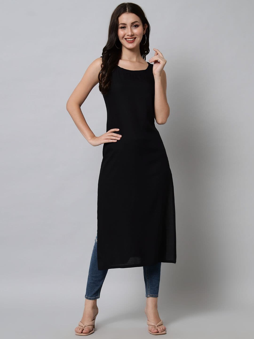 KALINI Women Black Kurta - view 1
