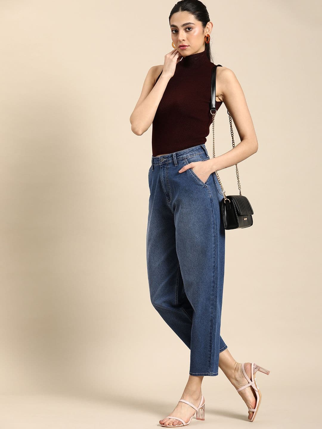 all about you Women Relaxed Fit High-Rise Heavy Fade Stretchable Jeans - view 1