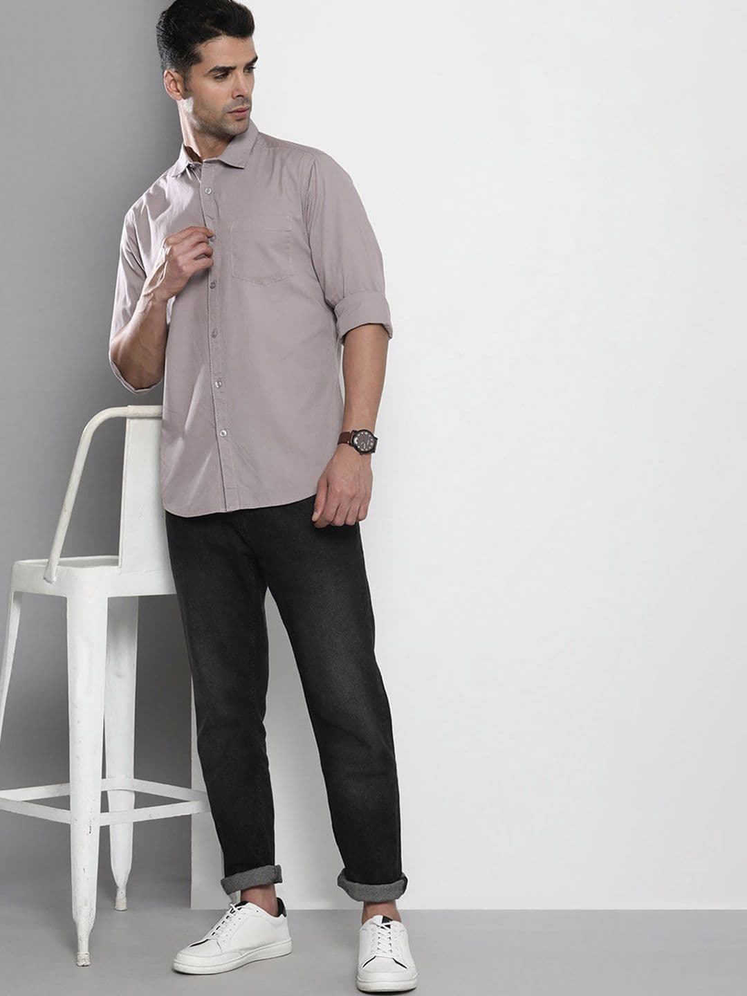 The Indian Garage Co Men Lilac Casual Shirt - view 1