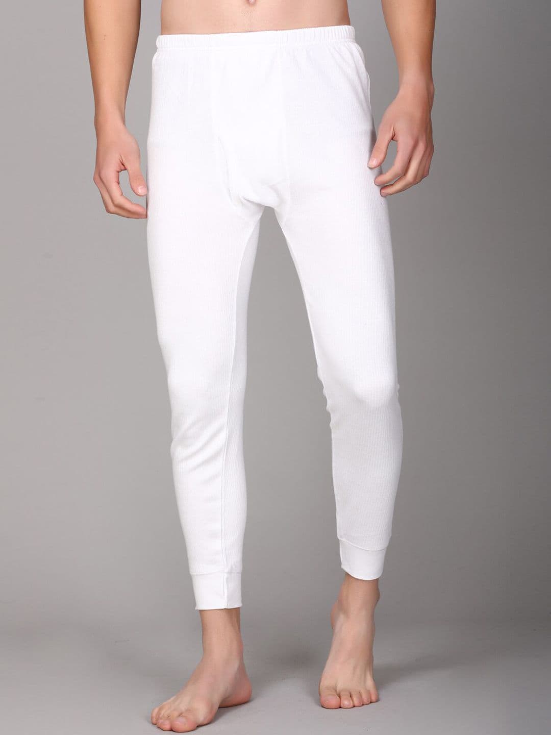 Aerowarm Men White Solid Thermal Bottom - view 1