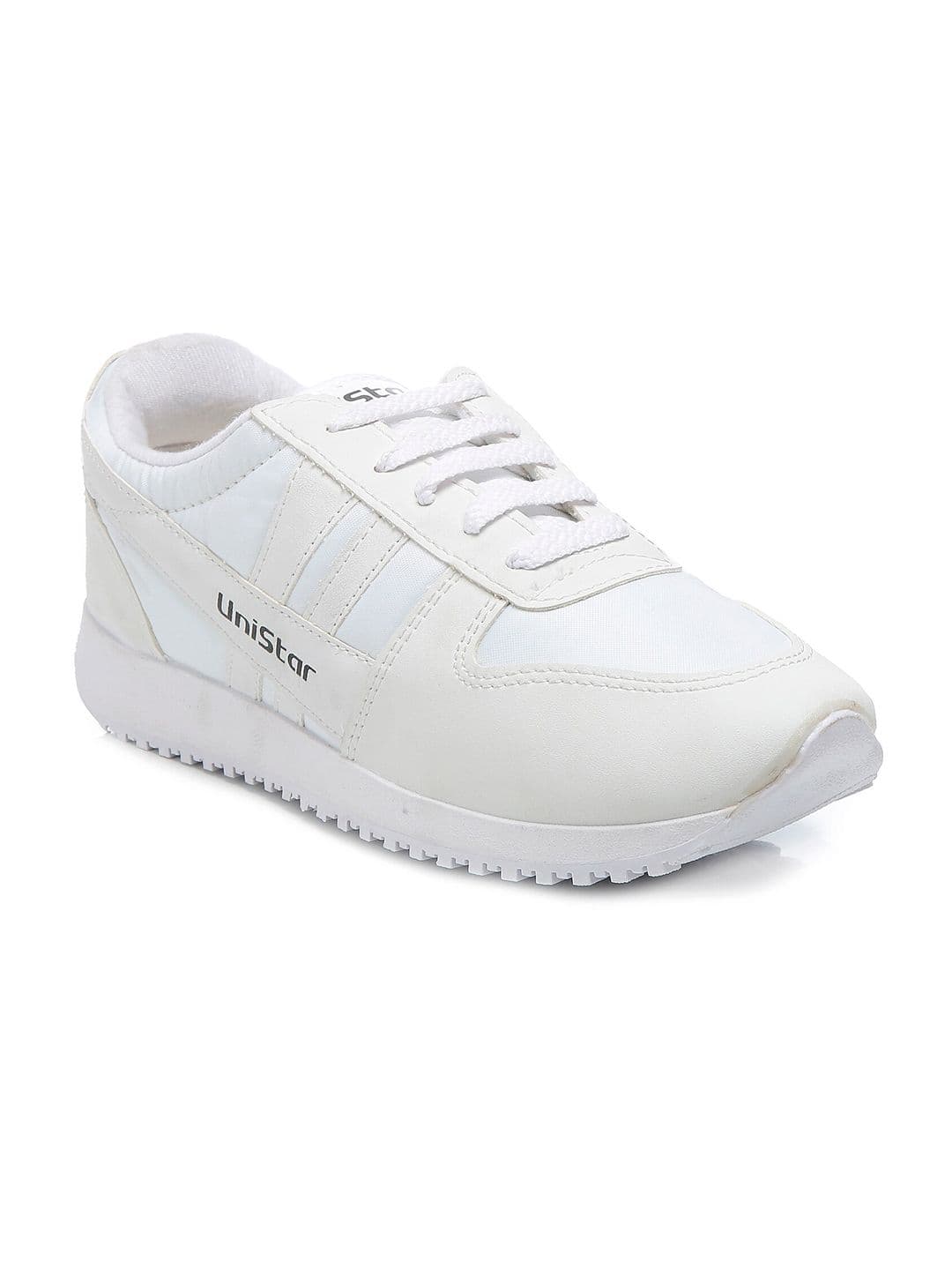 UNISTAR Men White Air Lace-Up Running Non-Marking Shoes - view 1
