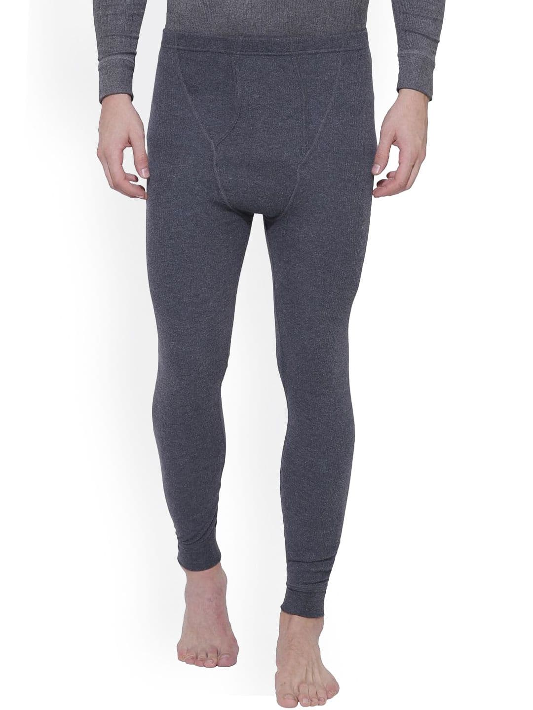 BODYCARE INSIDER Men Charcoal Solid Cotton Thermal Bottoms - view 1