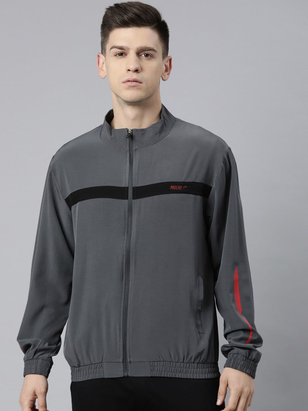 Proline Active Men Grey Outdoor Bomber Jacket - view 1