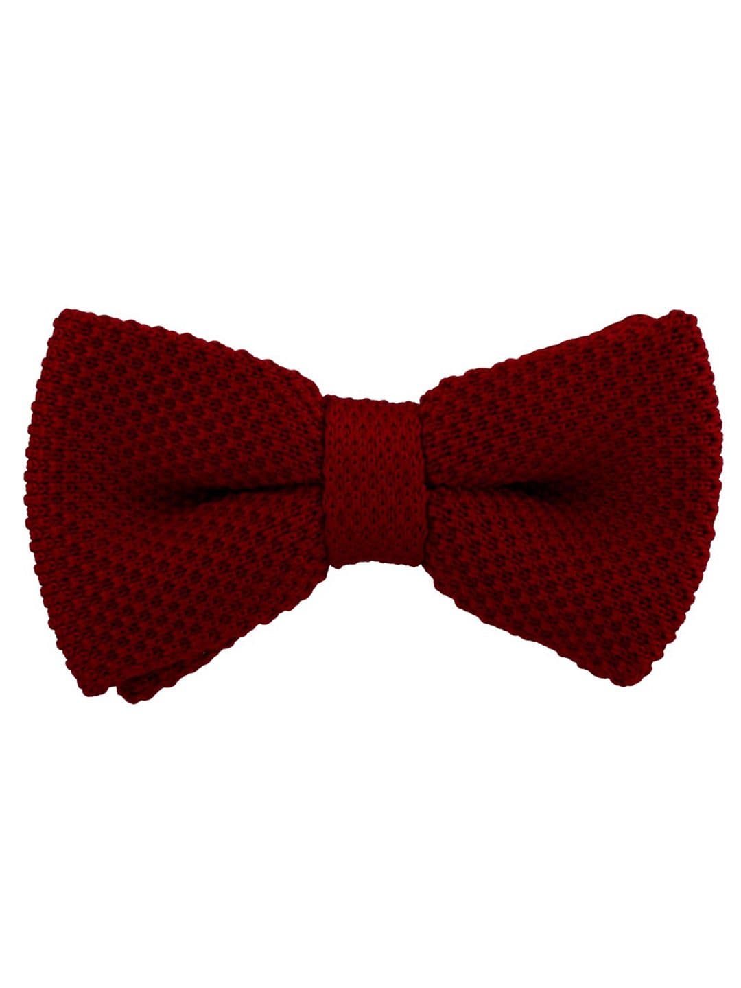 The Tie Hub Men Maroon Woven Design Bow Tie - view 1