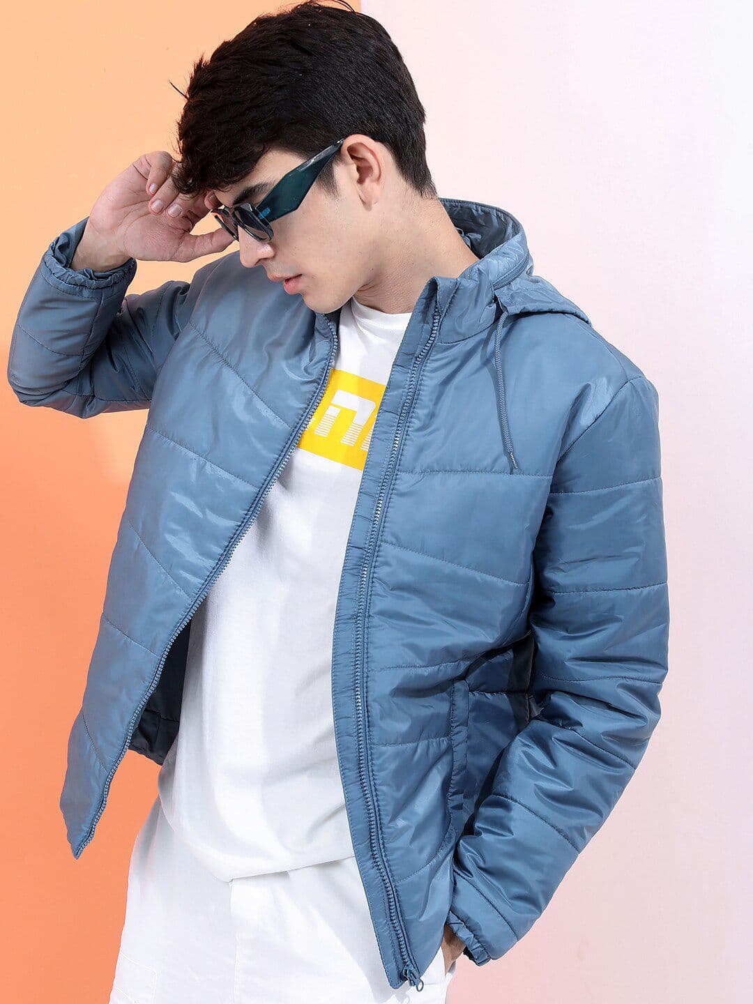 HIGHLANDER Men Blue Puffer Jacket - view 1