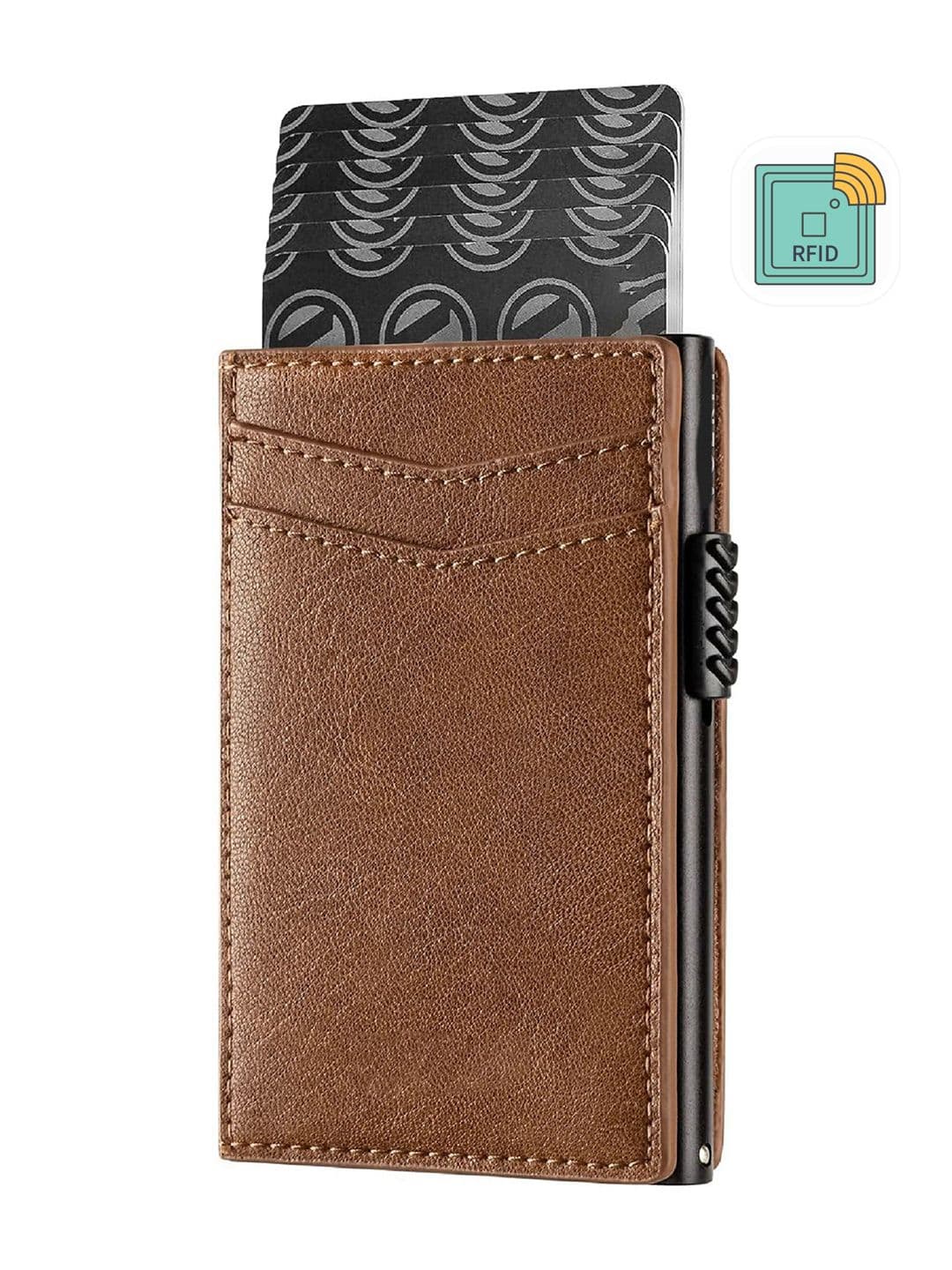 VOGARD Unisex Tan Leather Card Holder - view 1