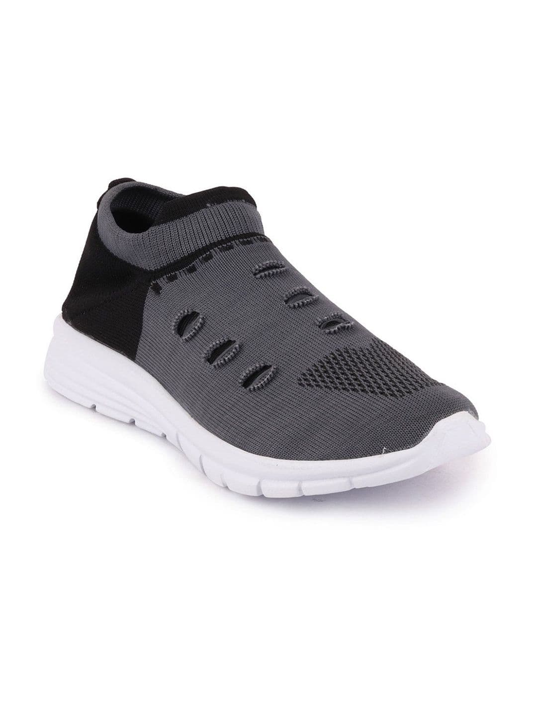 FAUSTO Men Grey Mesh Walking Non-Marking Memory Foam Shoes - view 1