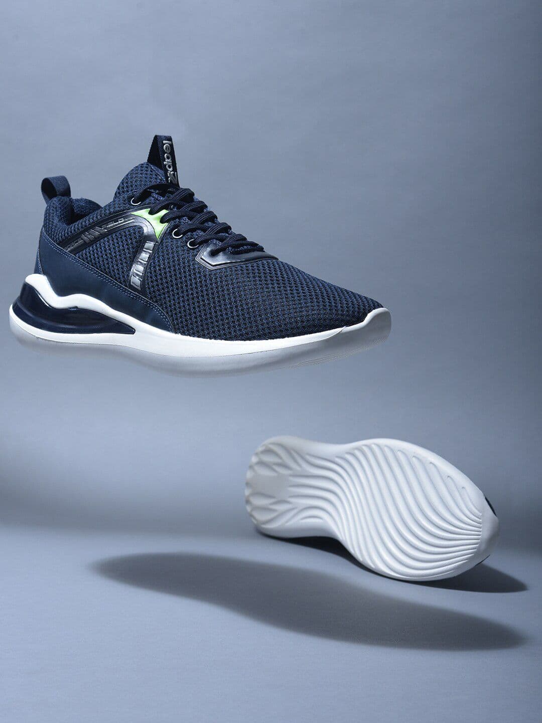 Liberty Men Blue Mesh Running Non-Marking Shoes - view 1