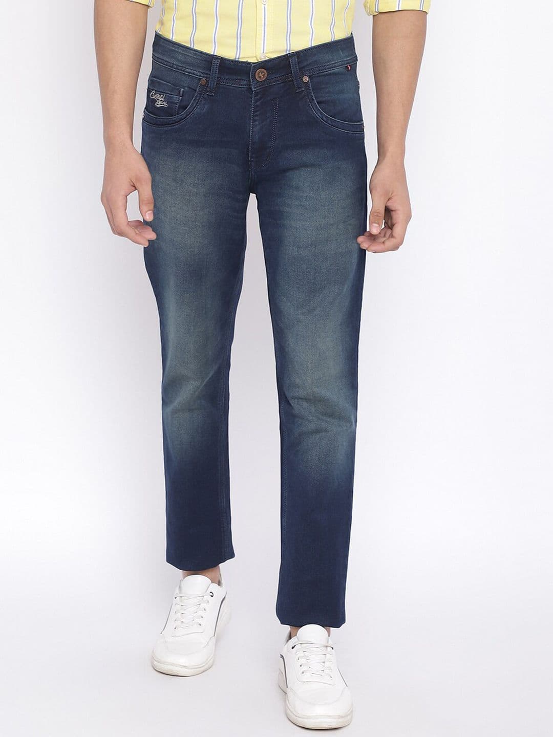 Cantabil Men Regular Fit Heavy Fade Casual Cropped Non Stretchable Cotton Jeans - view 1