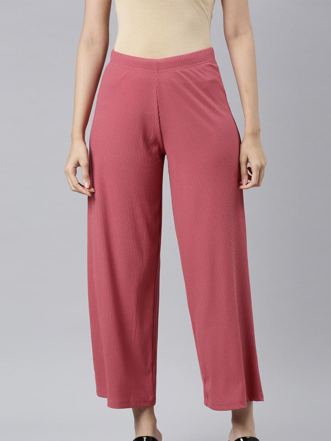 Go Colors Women Pink Ethnic Palazzos - view 1